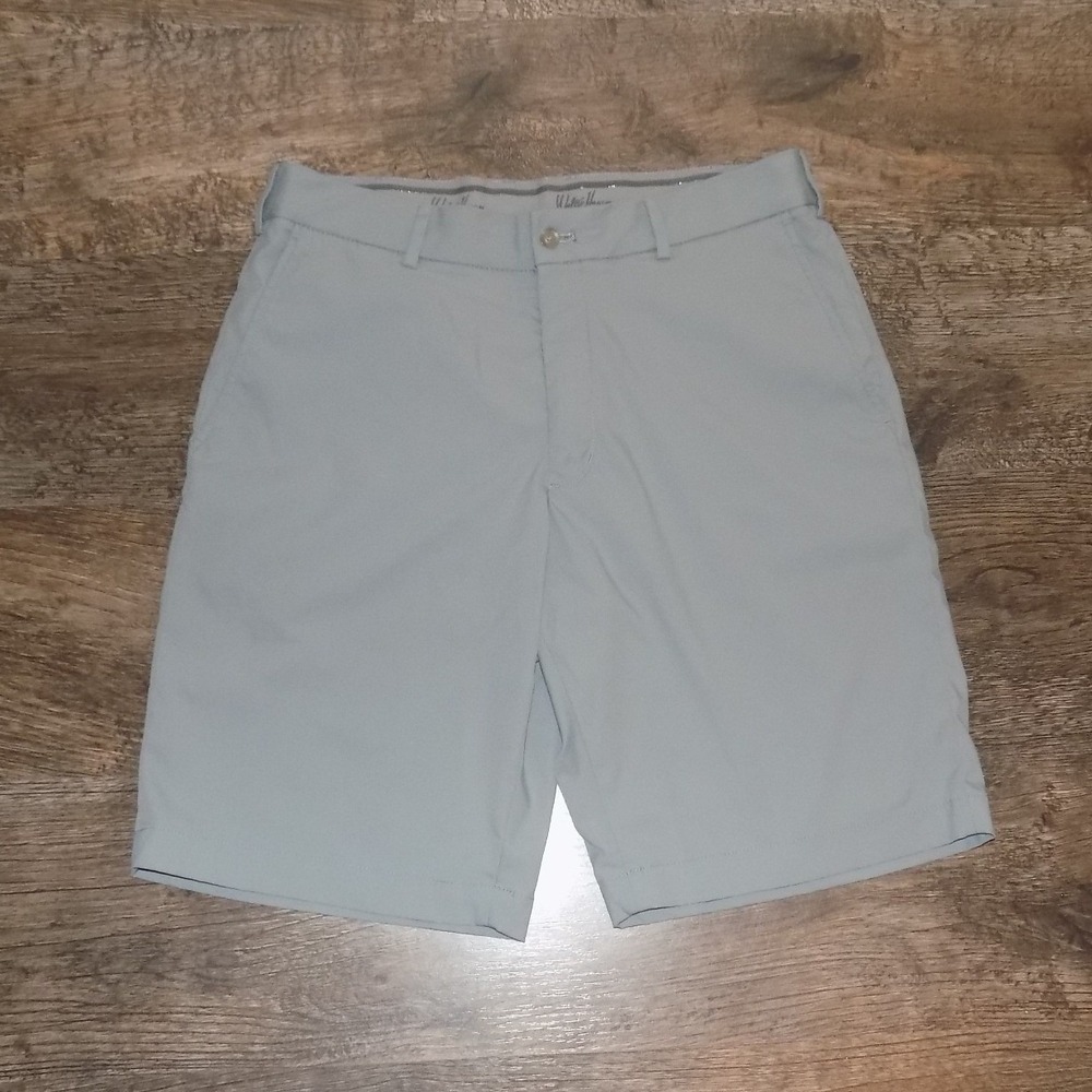 Walter Hagen Golf Shorts Mens 34 Grey Excellent 11 Series Flat Front Performance